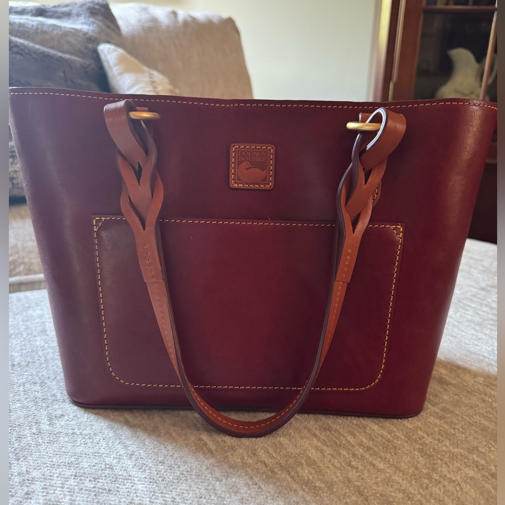 Dooney & Bourke Florentine Leather Bordeaux Gretchen Tote
